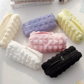 WinStart WSC0098 2023 Fashion Puffer Embroidery Custom Logo Quilted Polyester Zipper Makeup Cosmetic Bags