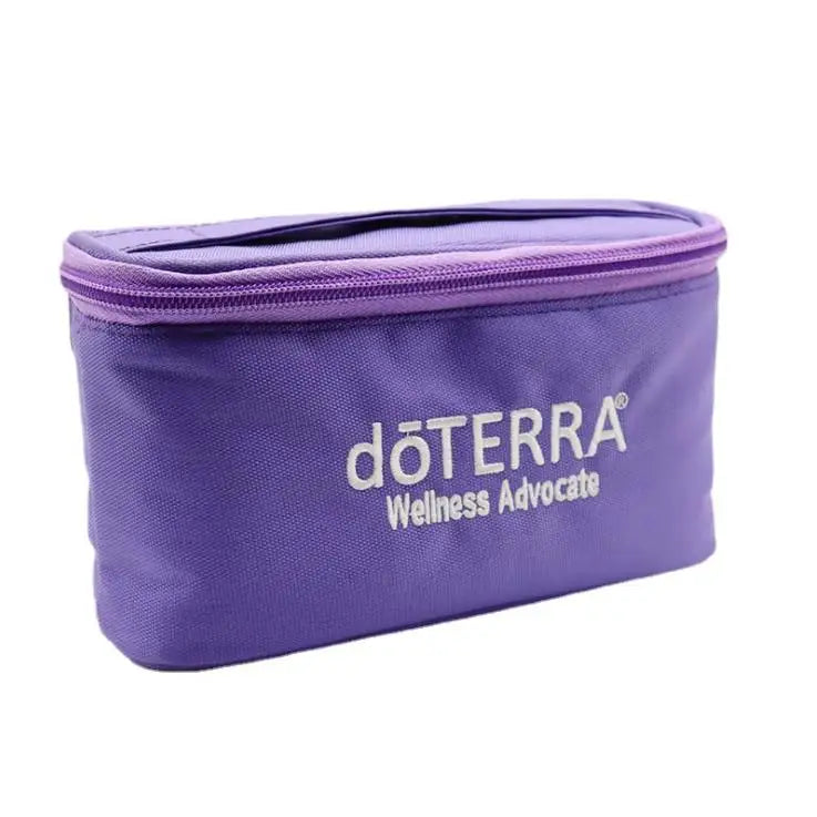 In Stock  10 Pcs Purple Black Essential Oil Storage Bag Embroidery Essential Oil Handbag