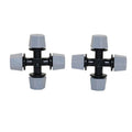 Plastic Fog Mist Nozzle 4 Head Cross Atomizing Sprinkler for Greenhouse Garden Irrigation Cooling System