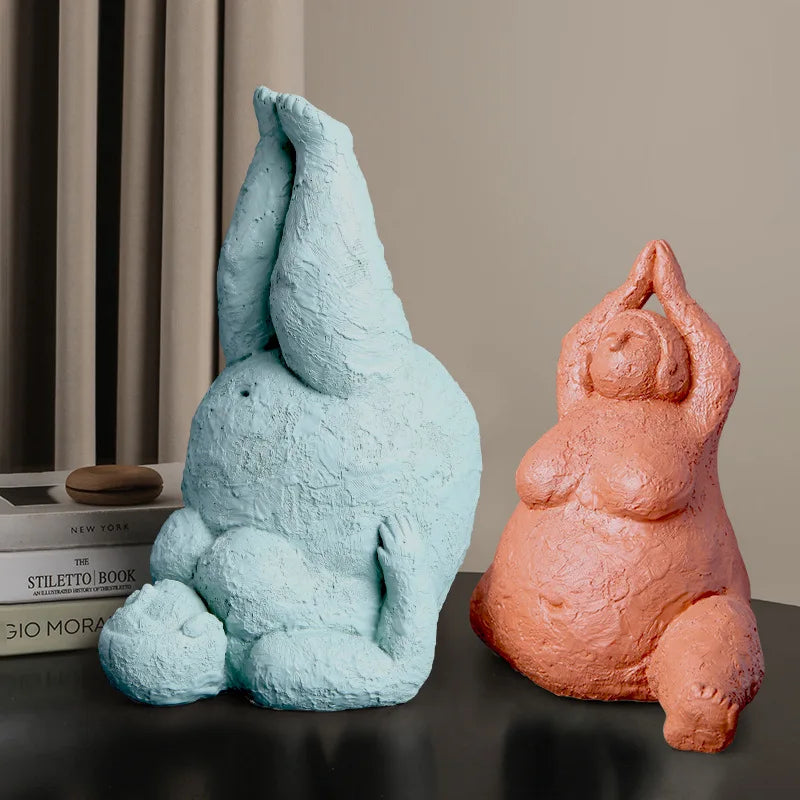 Desktop Sculpture Fat Women Figure Lady Figurines Sexy Figurine