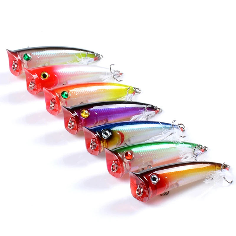 7.8cm 10.5g Factory Wholesale Topwater Popper Bait Colorful Paint Hard Fish Lure Fishing Lure Making Supplies