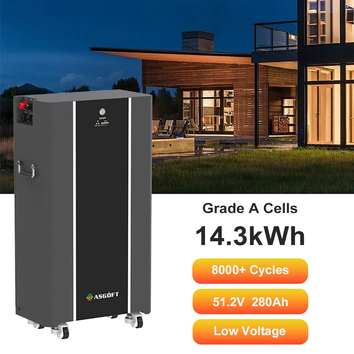 Home Energy Storage System Battery 8000 Cycles 280Ah 200Ah 300Ah LiFePO4 Solar Energy Storage 15kWh 30kWh Spit BMS Battery