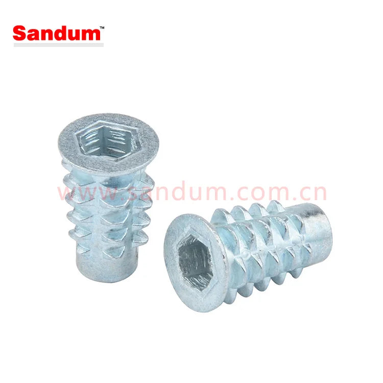 M4 M5 M6 M8 Wooden Board Zinc Alloy Die Cast Self Tapping Threaded Insert Nut