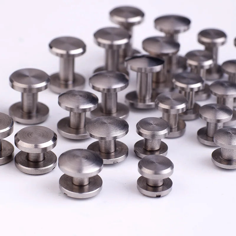 8mm Cap Stainless Steel Binding Chicago Screws Nails Rivet Photo Album Leather Craft Belt Wallet Fasteners Studs Setscrew