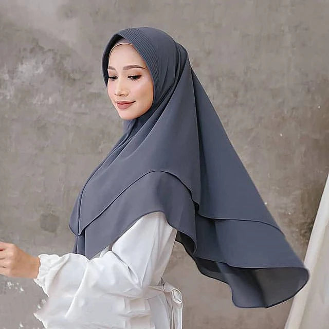 Custom Premium Chiffon  Instant Hijab  Fashion Easy Wear Jilbab Hijab With Underscarf Islam Muslim