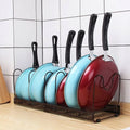 2026 New Multifunctional Retractable Desktop Kitchen Rack Wrought Iron Pot Cover Storage Multi-layer Adjustable Pot Rack