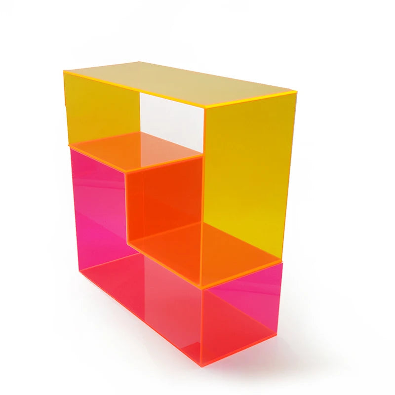Free Combination Makeup Cosmetic Storage Display Stand Neon Acrylic Display Stand for Wholesale