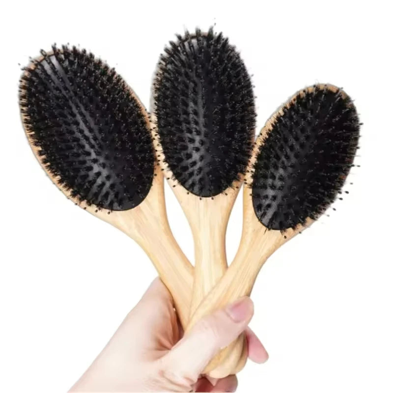 High Quality Wood Comb for Pet Hairbrush Boar Bristle and Nylon Brush Soft Bristle for Scalp Massage for Dogs and Cats