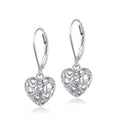 Low Price Gold Plated Hollow-out Heart Dangle Drop Earrings for Women R.GEM. Hypoallergenic S925 Sterling Silver Wedding Party