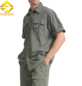 Custom Silk Screen Printed Fishing Shirt Unisex Short-Sleeve 100% Nylon 160g Quick Dry and Waterproof Multi-pocket Fishing Wear