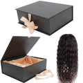 Customized High-End Wig Box Magnetic Foldable With Ribbon Wig Gift Box Packaging Box Can Print LOGO