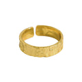 Nagosa Recycled 925 Sterling Silver Wholesale Jewelry 18k Gold Vermeil Irregular Open Band Rings for Daily
