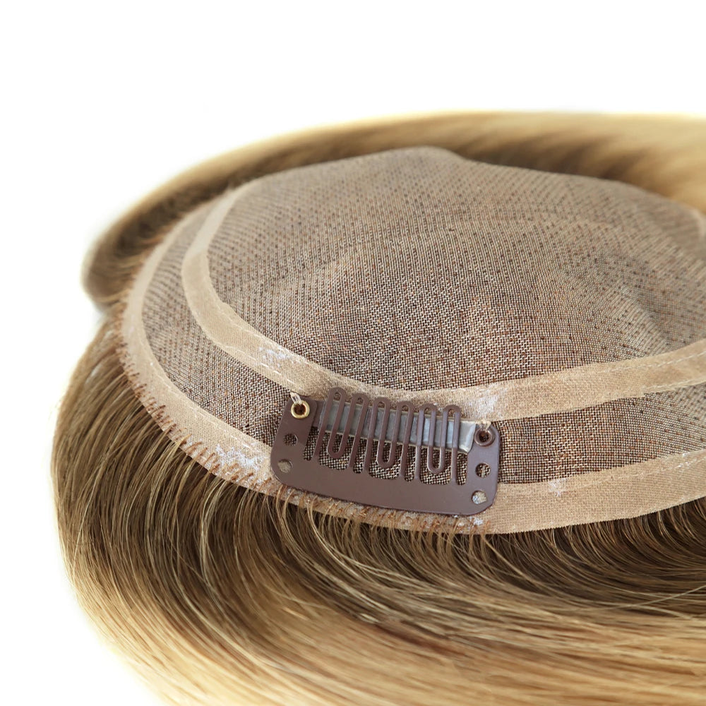 16" 20" Woman Topper Human Hair 5.5 X 6 Mono Toupee for Women Natural Straight Chinese Cuticle Remy Hair Pieces