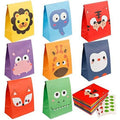 Suppliers Premium Quality Animal Kids Goodie Bags for Birthday Party Colorful Candy Treat Kraft Paper Bags