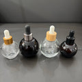1 oz 30 ml Clear Amber Ball Glass Shaped Dropper Pipettee Bottle for Essential Oil Bottle