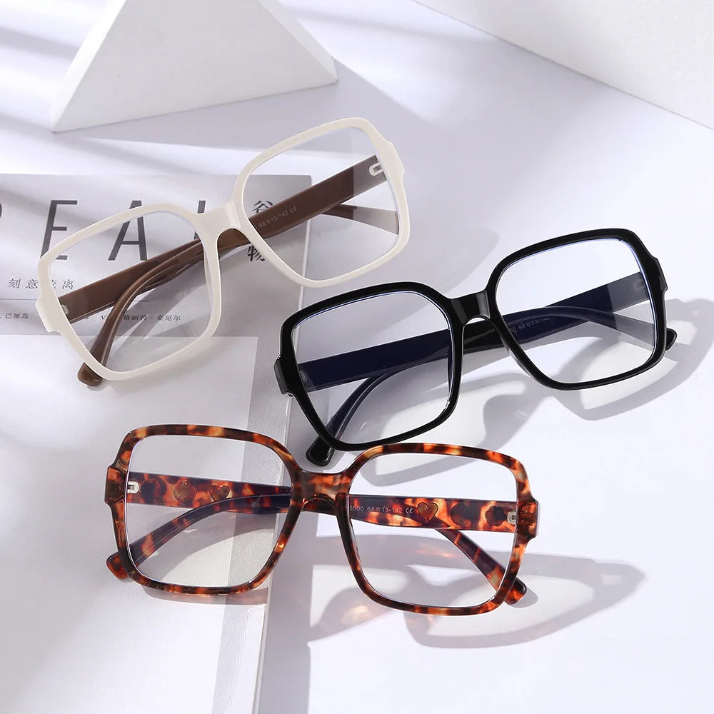 Fashion Optical Eyewear Big square Eyeglasses Frames Oversized Computer Glasses Anti Blue Light Blocking Glasses