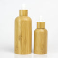 Recyclable Empty 5ml 10ml 20ml 30ml 50ml 100ml Serum Essential Oil Glass Bamboo Dropper Bottles