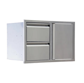 Stainless Steel Outdoor Kitchen Bbq Island Door Drawer Combo