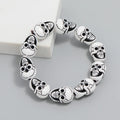 Wholesale Retro Skull Beads Fashion Bracelet for Men and Women Personality Imitation Yak Bone Bangle Vintage Style