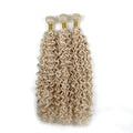 Wholesale Synthetic Hair Weaving Premium Organic Fiber  Straight Hair Extension Blond Hair Curly