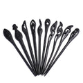 Traditional Hair Sticks Ancient Chinese Hairpins Carved Wooden Hair Fork Vintage Hair Clips Chop Sticks for Women Girl