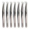 Curved Eyelash Manufacturer Lash Applicator Private Label False Strip Volume Fashion Round Tip Tweezer