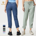 Women's Summer Sports Pants Elastic Drawstring Quick-Drying Breathable Straight Mid Casual Fitness Jogger Pants