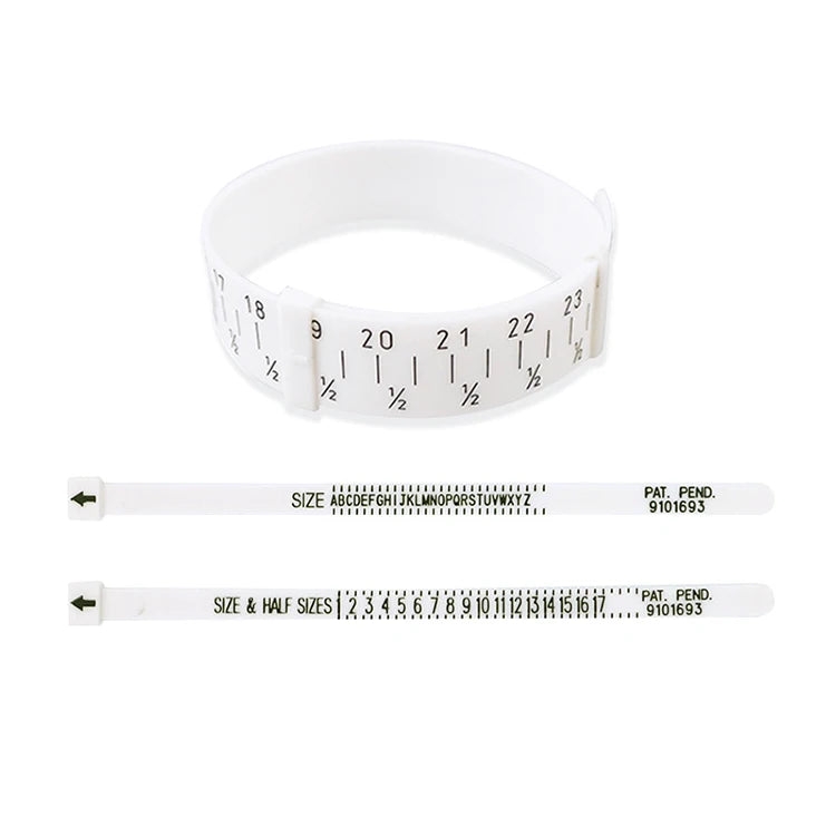 Bangle Gauge Sizer Jewelry Measuring Tool Wrist Bracelet Sizer 1-23mm Range White/Black Plastic