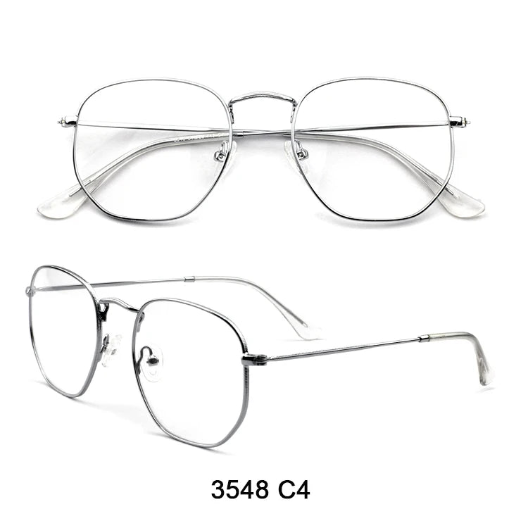 Eyeglasses New Fashionable Classic Custom Logo Eye Metal Frame Optical Glasses