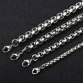 Tiktok Ornament Necklace Stainless Steel Square Pearl Chain Trendy Fashion Men and Women Titanium Steel Pendant