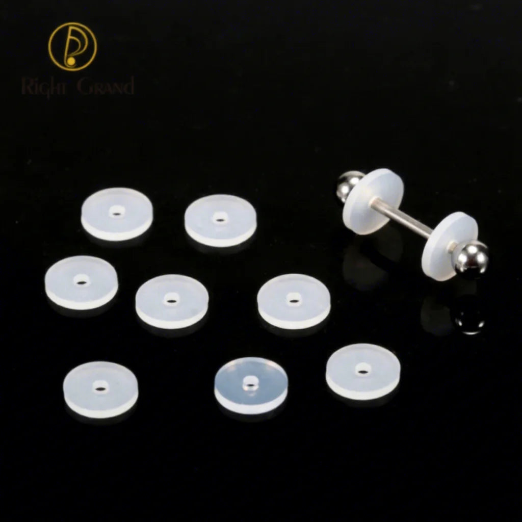 Silicone Healing Discs Anti Hyperplasia Saucer Ear Stud Soft Gasket Ring Nose Lip Earring Piercing Accessories