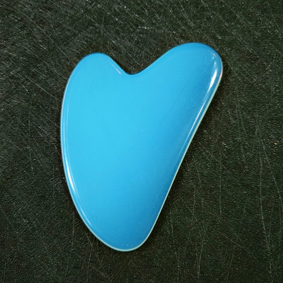 HY Natural Premium Opalite Heart Facial Gua Sha Scraping Board Massager