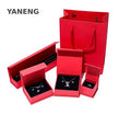 Wholesale Jewelry Boxes and Bag Ivory Board Bulk Jewelry Display Gift Box Ring Earring Necklace Jewelry Packaging case
