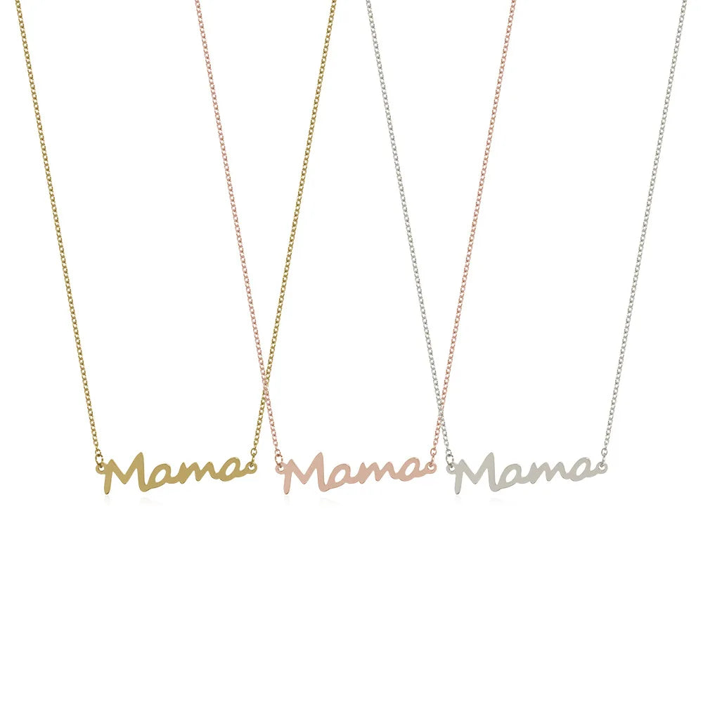 AA00140 Simple English Alphabet Necklace Gift for Mom Mothers Love Pendant Jewelry Minimal Necklace for Moms Mother's Day Gifts