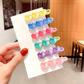 Fashion Girl Heart-shaped Design Hair Clip Cute Sweet Lovely Girls Hair Pins With Gradient Color for Women 's Hair Accessories