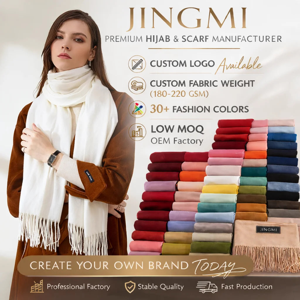 Traditional Custom  Scarf Knitted  Scarves Pashmina Cashmere  Hijab Shawls Bufandas for Women