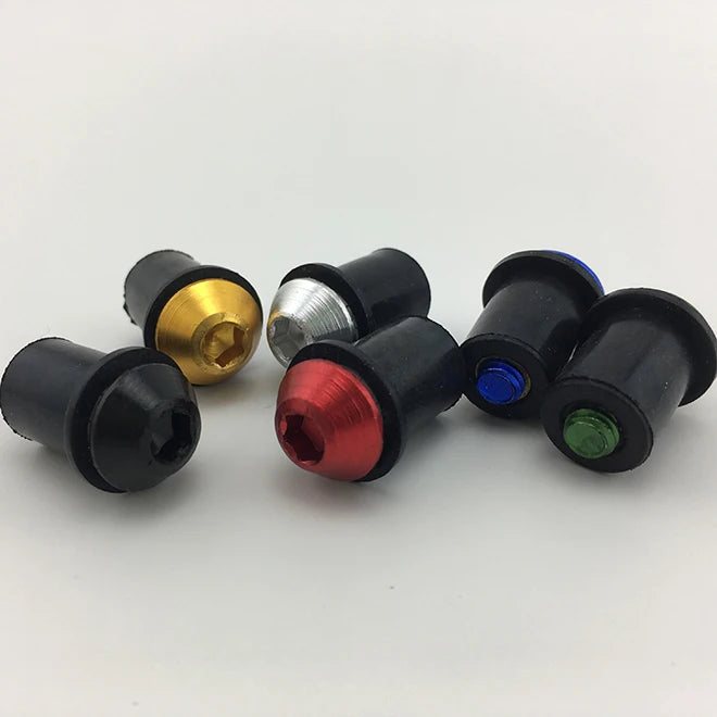 Motorcycle Fairing Rubber Brass Well Nut with Button Head Stainless Steel Bolt