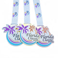 Custom Florida Palm Tree Medals High-Quality Gold Silver and Red Copper Awards for Running & Cycling Events