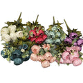 SPR  Elegant Artificial Cherry Blossom Peony Arrangement Flower Bundles Rose Stem Wedding Supplies Stage Decoration