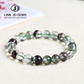 JD Natural Ghost Quartz Classic Handmade Beaded Bracelet Natural Stone Crystal Beads Unisex Jewelry Best Friend Gift