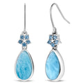 10 Days Shipping Time the Stone Larimar Blue Larimar Gemstone Larimar Quartz Gem Earrings