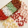 Wholesale 10 mm Pumpkin Shaped Glass Beads Various Colored Crystal Persimmon Beads for Jewelry Making DIY Handmade Bracelets