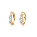 APE107 RINNTIN 14K Gold Plated Silver Cubic Zirconia Mini Huggie Earrings for Women Tiny Cartilage Helix Huggie Hoop Earrings