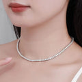 Moissnaite Tennis Chain Jewelry 925 Sterling Silver 3mm 3.5mm VVS Diamond Moissanite Chain Necklace