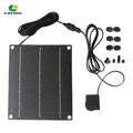 6W 6V Solar Powered Outdoor Landscape Fountain Water Pump Monocrystalline Portable Solar Charger for Mobile Power Bank