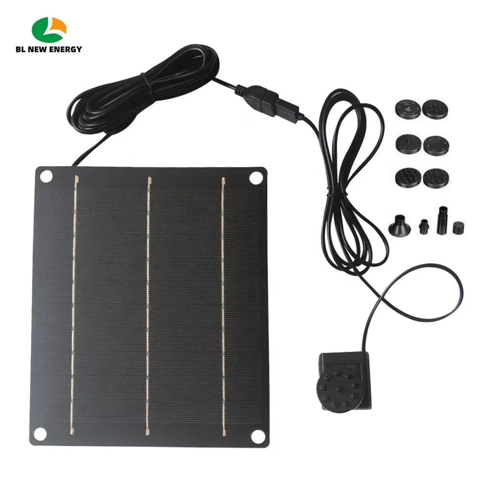6W 6V Solar Powered Outdoor Landscape Fountain Water Pump Monocrystalline Portable Solar Charger for Mobile Power Bank