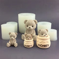 Handmade 3D Teddy Bear Honey Jar Silicone Mold for Chocolate Baking Cake Aromatherapy Candle Plastering Eco-Friendly Oven Safe