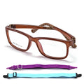 Wholesale Unisex TR90 Children's Durable Full-Rim Rectangle Optical Glasses Frames with Glasses Case Classic Color Fast Delivery