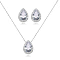 Hot Sale Fine Jewelry Set Water Drop Zircon Necklaces and Earrings Ladies Necklace Sets for Women