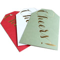Customized Printed Embossed Christmas Gift Tag Die Cut Art Paper Hang Tab with Polyester String for Clothing & Shoes Recyclable
